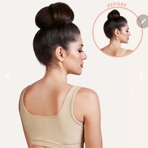 JET BLACK Tousled wave bun